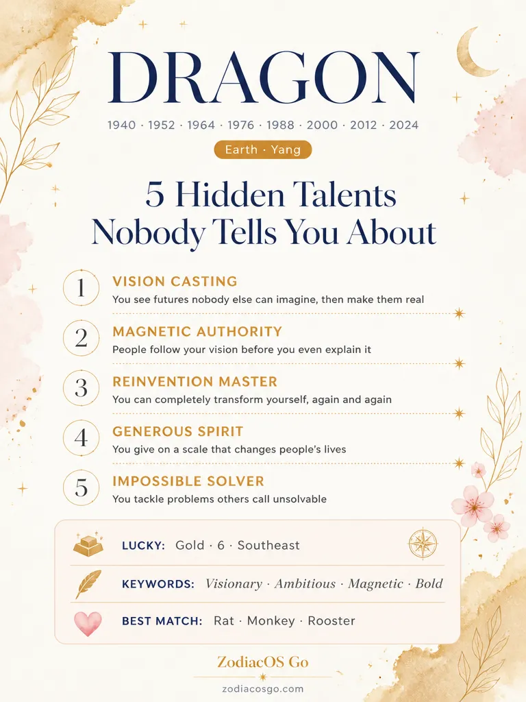 Zodiac hidden talents infographic