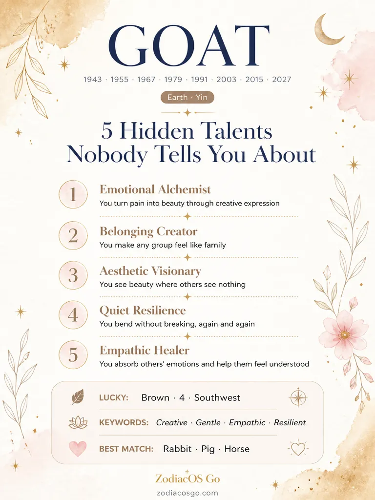 Zodiac hidden talents infographic
