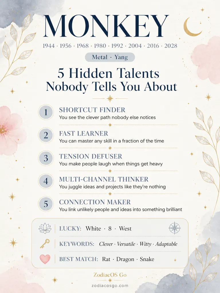 Zodiac hidden talents infographic