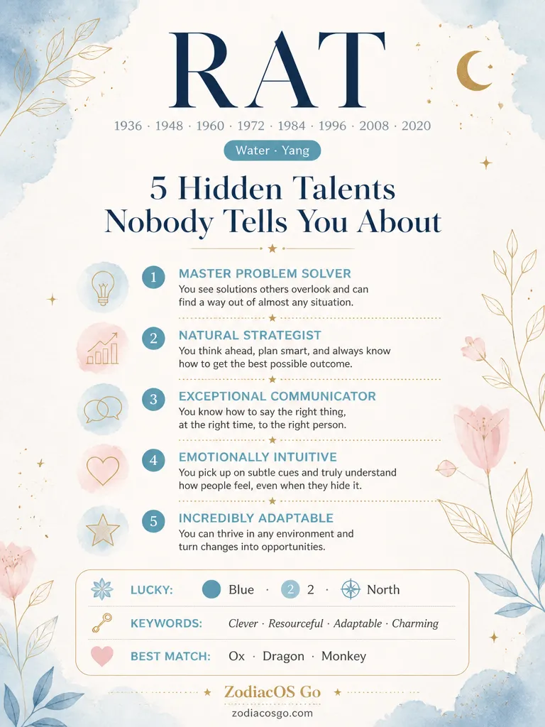 Zodiac hidden talents infographic