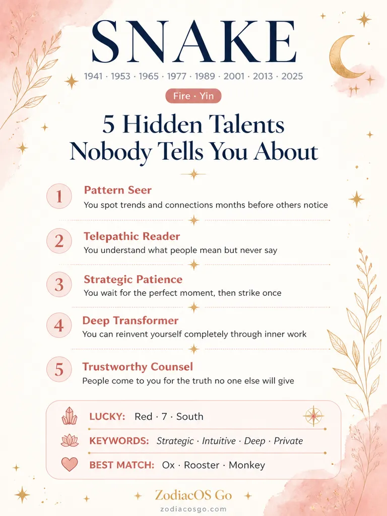 Zodiac hidden talents infographic