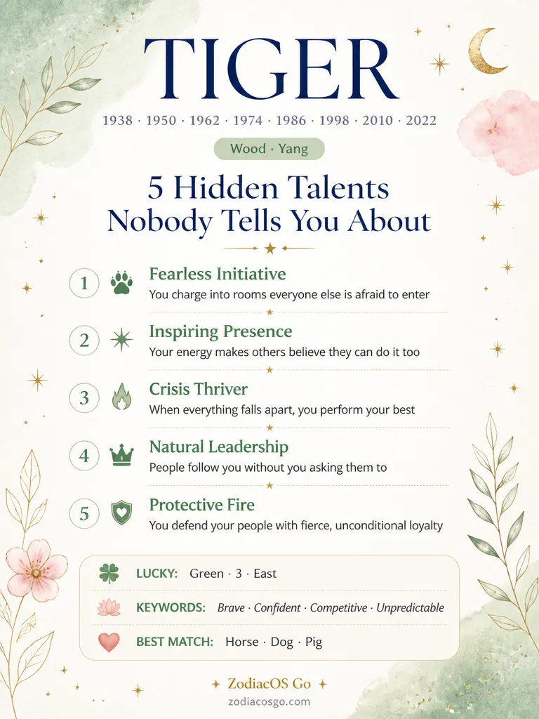 Zodiac hidden talents infographic
